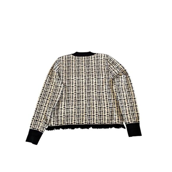 Cyrus Women's XL Black Check Knit Cardigan Sweater - Picture 2 of 10